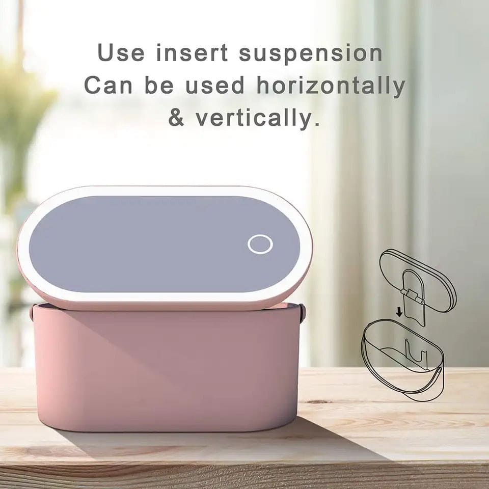 Touch Light Storage Makeup Case, Makeup Organizer Box with LED Light Mirror, Multipurpose Travel Makeup Organizer, Portable Travel Makeup Organizer, Box Mirror Cosmetics Organizer Touch Light Storage Makeup Case, Makeup Organizer Box with LED Light Mirror, Multipurpose Travel Makeup Organizer, Portable Travel Makeup Organizer, Box Mirror Cosmetics Organizer